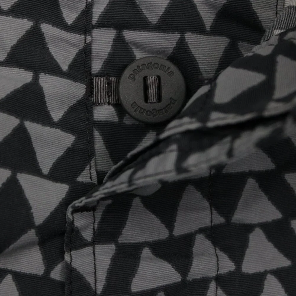 Patagonia Hybrid‎ Board Shorts Mens 36 Gray Geometric 100% Nylon w/ 10